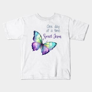 Christian Theme Butterfly Design Kids T-Shirt